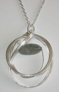 Silver pendant with Moss Agate