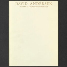 Published 1976 for the 100 year anniversary of David-Andersen, out of print since early 80ies. The story of one of the most prominent goldsmiths in Norway. It takes you on a fact filled journey into one of the most prominent companies of silver and gold artistry in Norwegian Scandinavian Design.