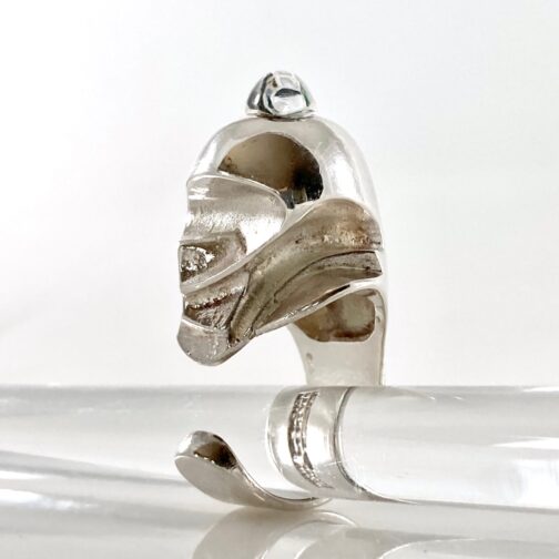 Yarra's Helmet by Björn Weckström in silver with acrylic, is one of the most significant designs from the Space Series, placing Lapponia on the world map of MCM jewelry.