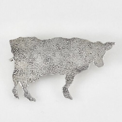 Cow brooch by Esther Helén Slagsvold for David-Andersen. The Cow from her "Giddy Animals" series of Scandinavian Mid Century Modern Jewelry.