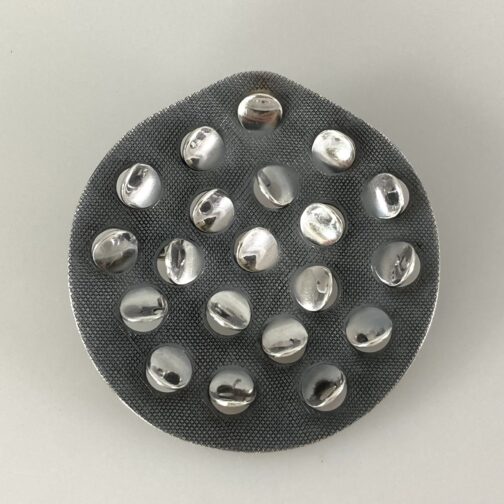 Silver brooch With Points by Grete Prytz Kittelsen; one of her best known designs. A play with shapes, light and darkness; polished and partly oxidized. A Tostrup MCM piece.