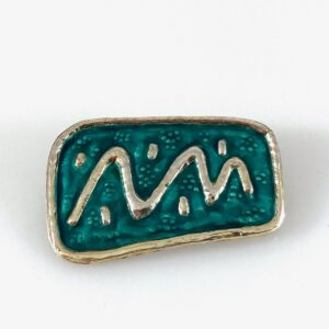 Enamel Brooch by Øystein Balle, silver gilt with enamel. A non figurative play with form and colour, making Norwegian MCM Jewelry into what it is.
