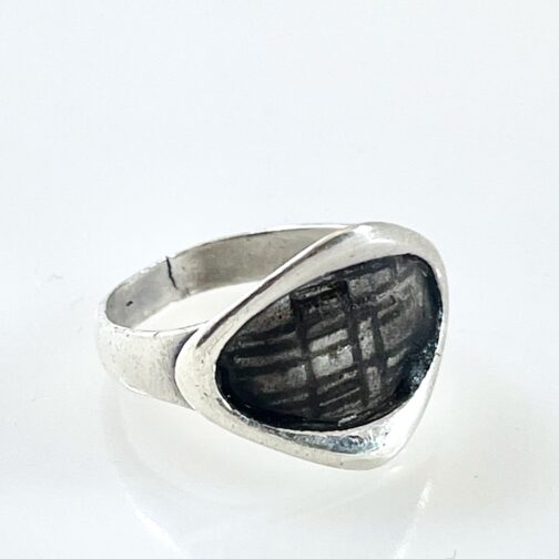 Ring by Tone Vigeland at PLUS. Silver with enamel, in this rather rare example of her works with enamel.